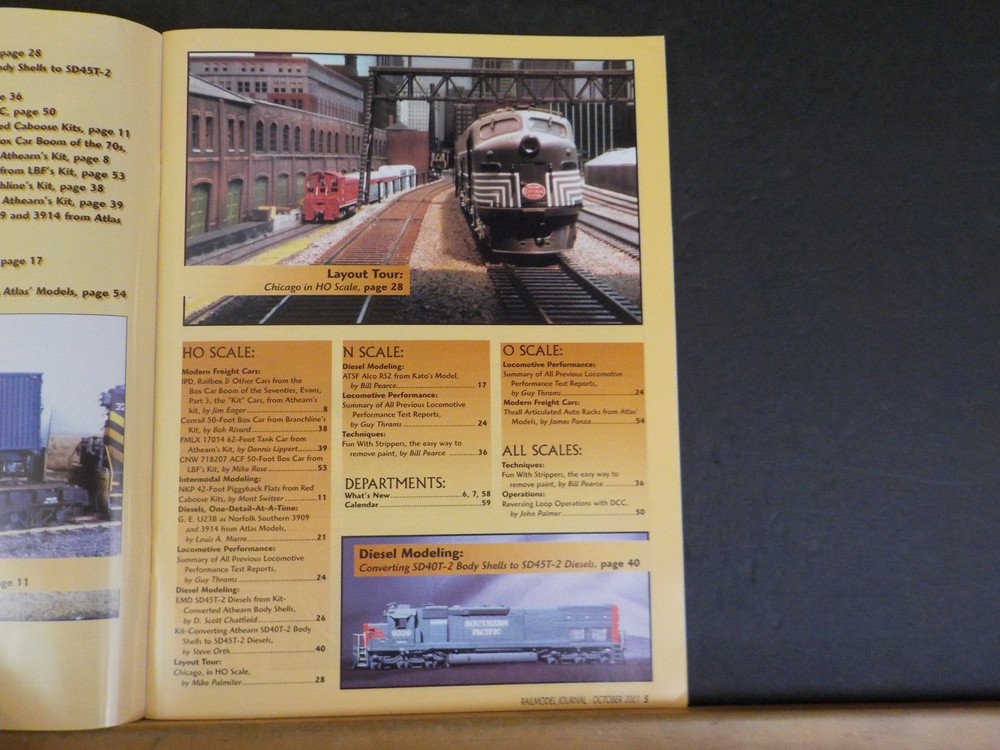 RailModel Journal 2001 October Model Chicago in HO Scale