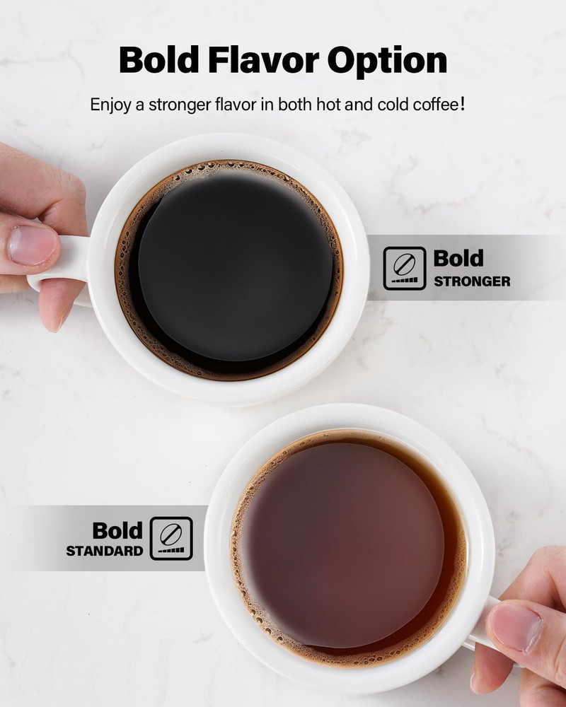 K Cup Coffee Maker with Bold Setting, Single Serve Hot & Iced Coffee Maker For