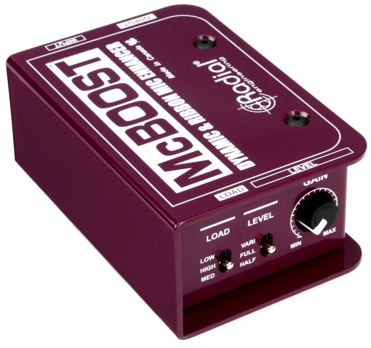 Radial McBoost 1-channel Active Mic Boost Direct Box