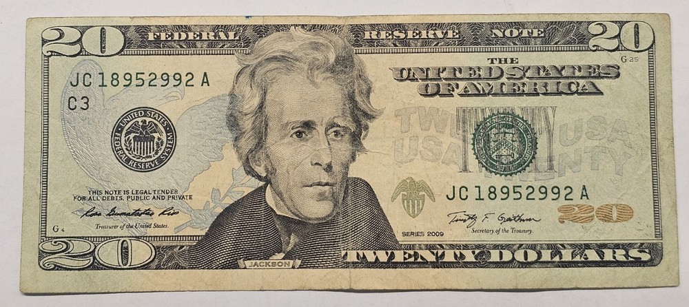 🗯1996 $20 Noticeable Misaligned Cut Error- Federal Reserve Note🗯