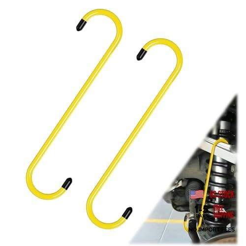 2PCS Brake Caliper Hanger Compression Mechanic Tool with Rubber Yellow-2PCS