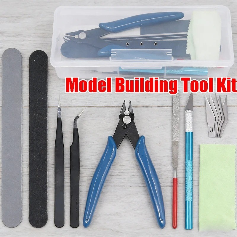 9Pcs Basic Modeler Tool Set, Craft Car Model Assembling Building Kit for Gundam