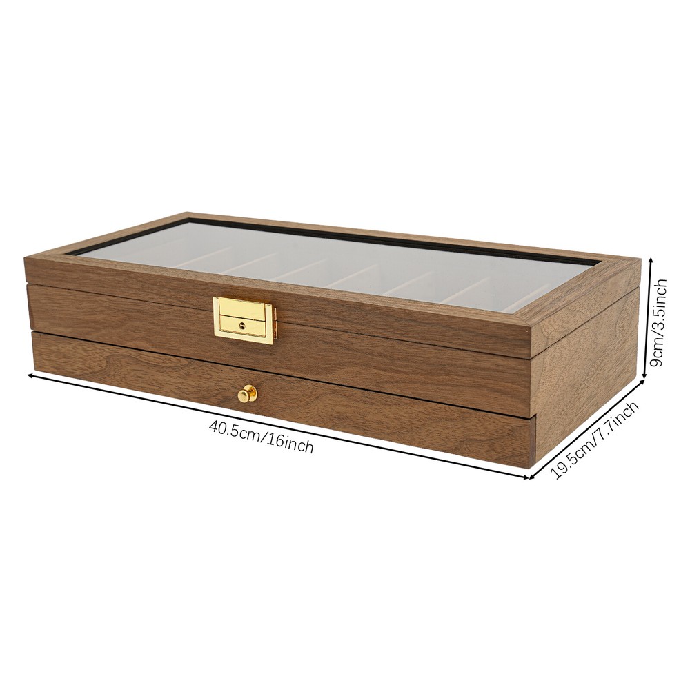 Knife Display Case, Knife Storage Box, 2-Tier Knife Display Case Organizer