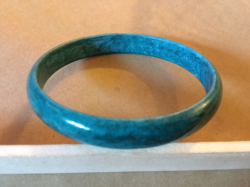 Vintage Dark Green Unbranded Plastic Bangle Bracelet