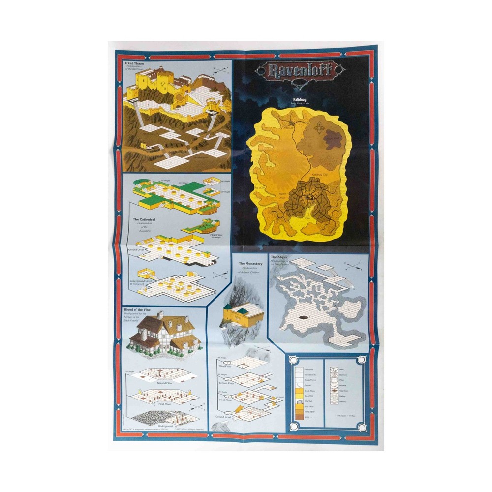 TSR Ravenloft Forbidden Lore - Map Only! VG+