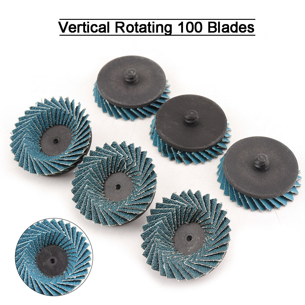 6Pcs 2'' Flap Sanding Wheels Zirconium Oxide Angle Grinder Discs Abrasive Tools