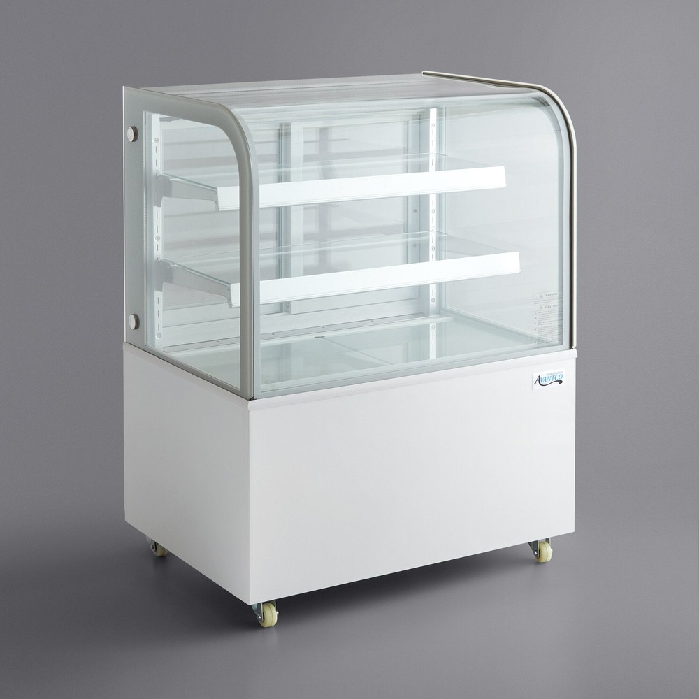 36" Curved Glass White Refrigerated Bakery Display Case