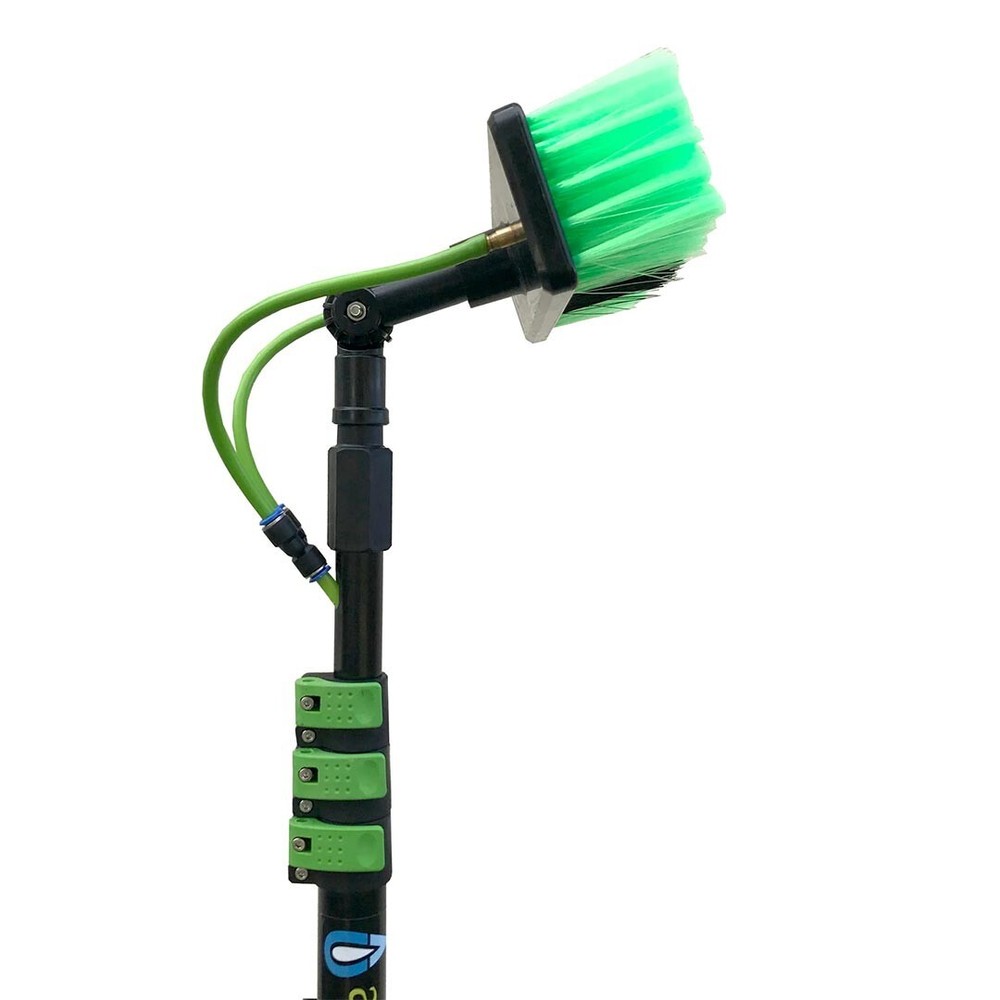 20FT Water Fed Pole Kit Window & Solar Panel Cleaning Brush and Pole Washer Tool