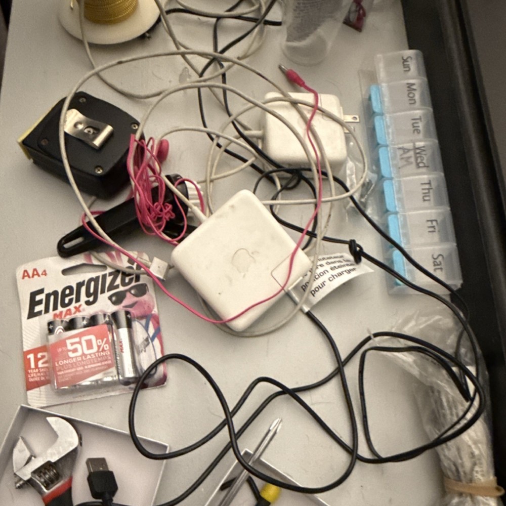 Junk lot (Electronics Tools etc) Apple, Energizer Mixed Electronics Lot***