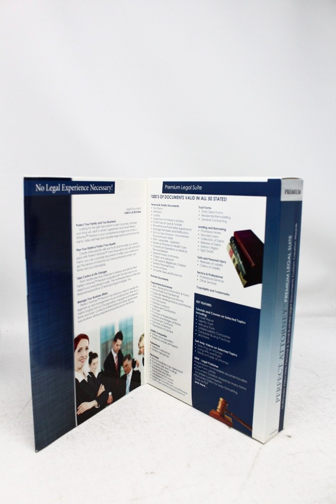 Cosmi Premium Perfect Attorney PC Computer Software Program CD-ROM Disk Set of 3