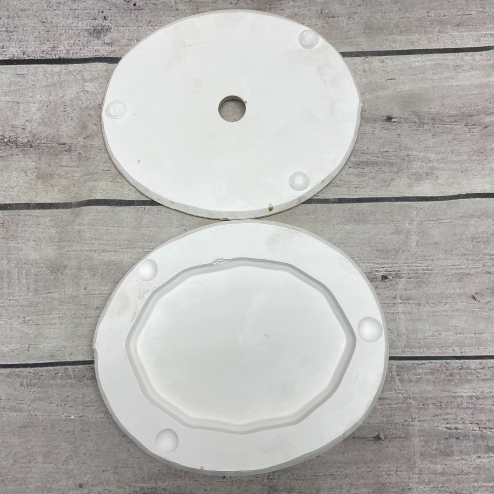 Vintage Unbranded Ceramic Slip Casting Mold Round Base