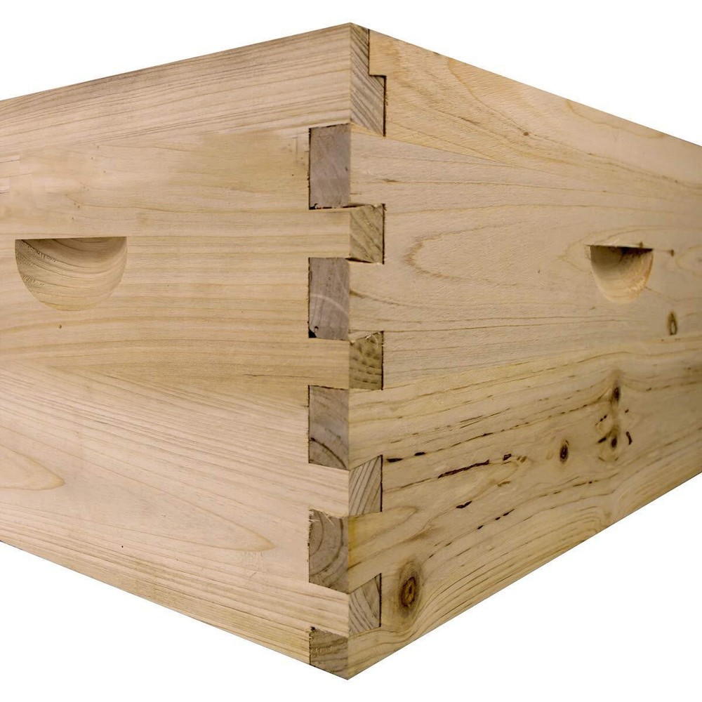 NuBee 8-Frame Complete Beehive Kit – Unassembled (2 Deep + 1 Medium Boxes) with