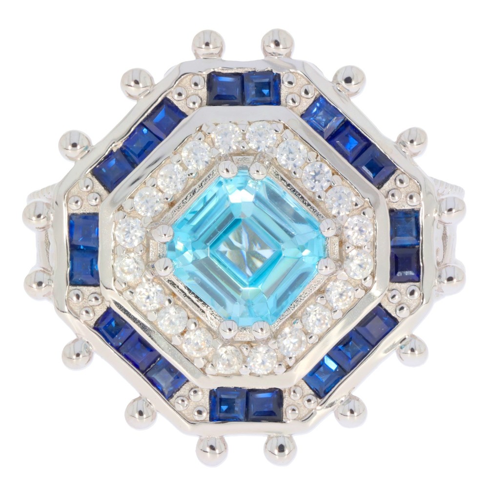 Sterling Silver Semi Mount Ring Setting Emerald OCT 7X7mm