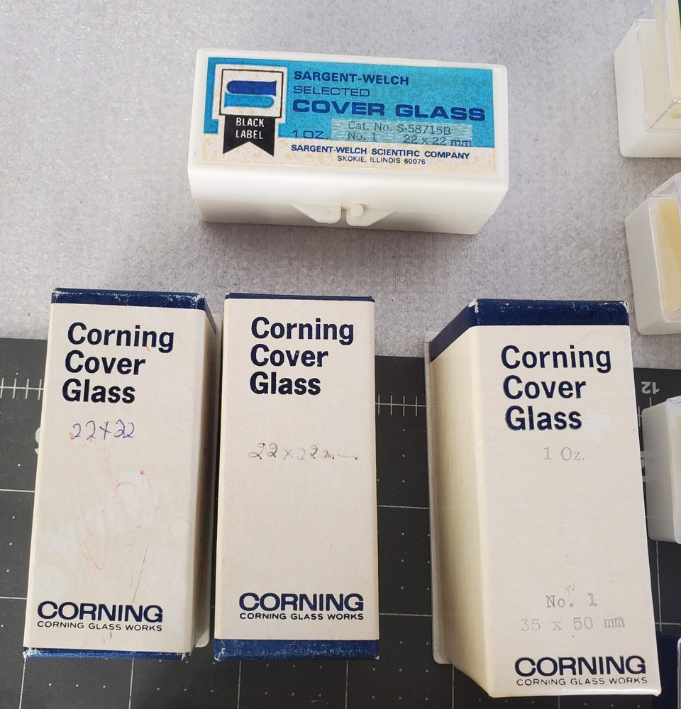 Lab Microscope Cover Glass Lot of 10 Boxes
