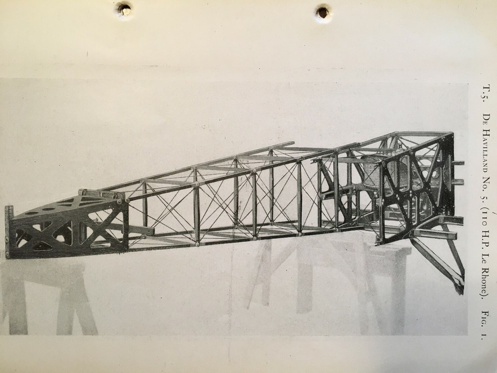original De Havilland No. 5 with 110hp Le Rhone Erection- Rigging notes.