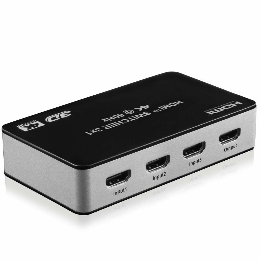 HDMI 2.0 Premium 4K 3-Input 1-Output HDCP 2.2 Switch With IR