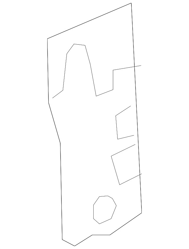 Genuine GM Driver Side Front Engine Compartment Rail Plate 39018955