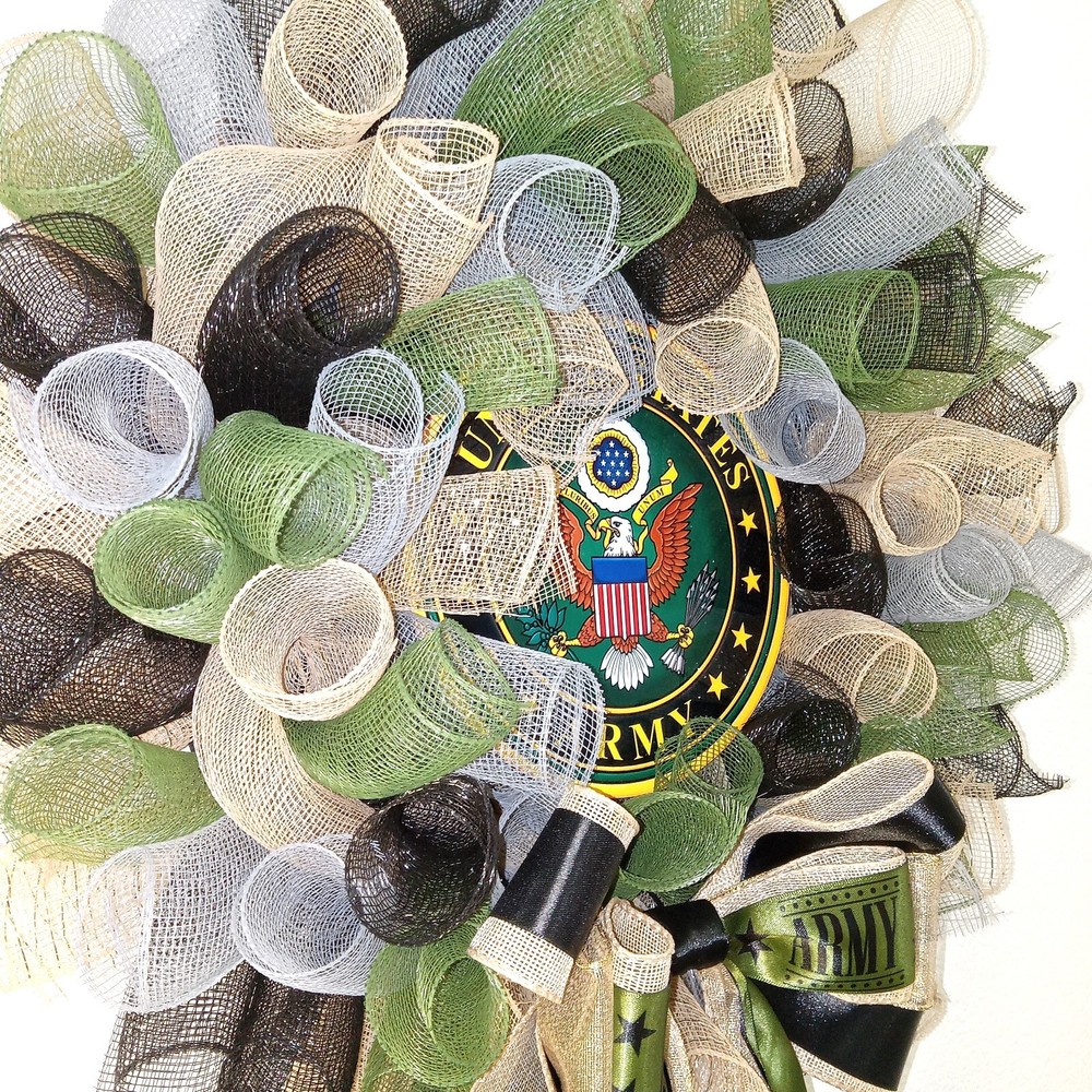 Army Wreath for front Door 24 X 24