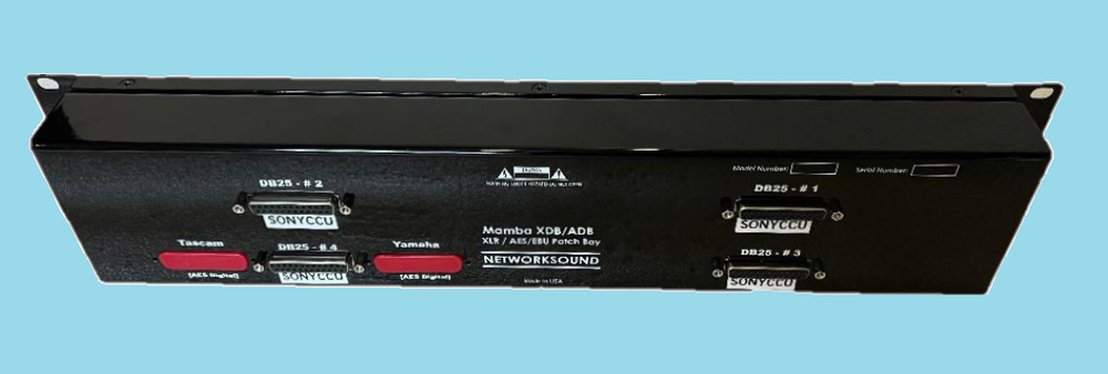 Mamba 32 XLR SONY / Panasonic CCU x 4 DB25 Breakout Patch Panel 2RU