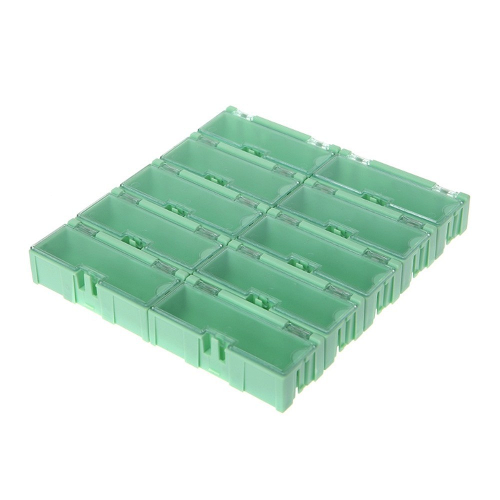 Practical Plastic Box for Securely Storing Electronic Components 10 Pack