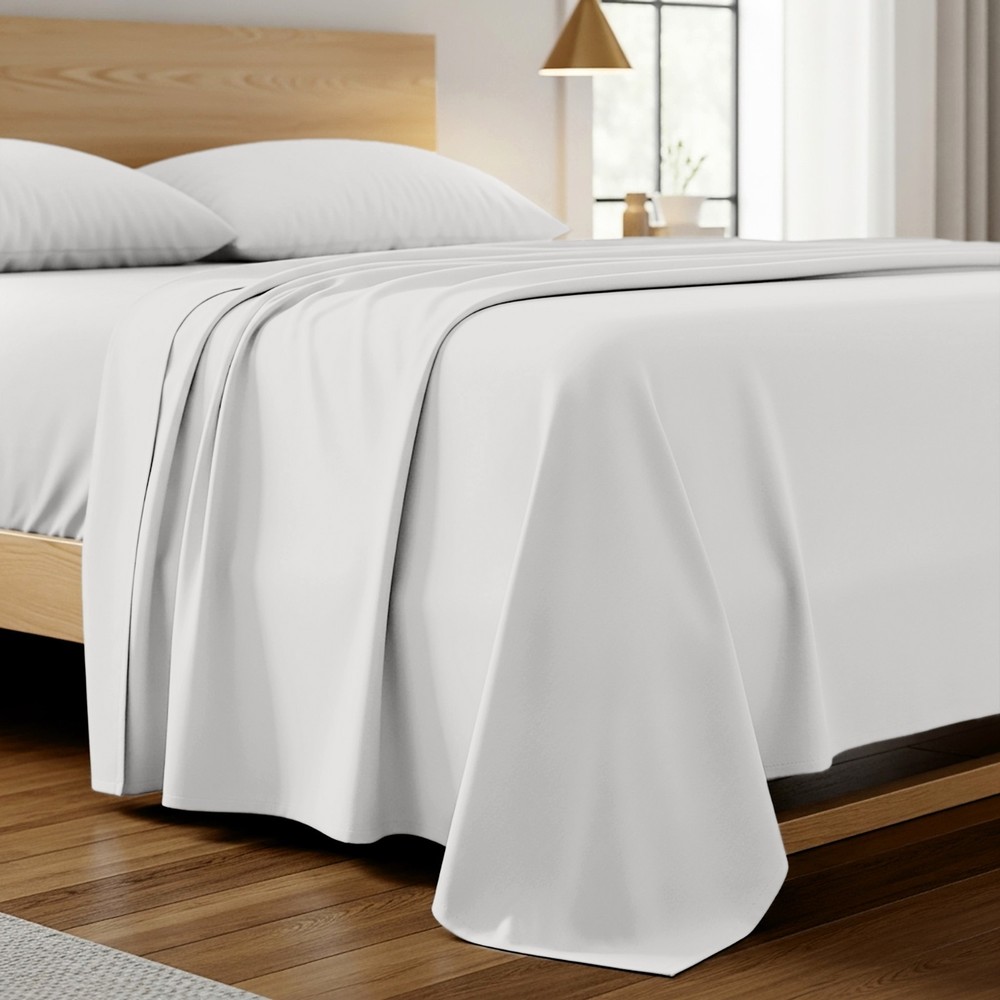 Mellanni 1 FLAT SHEET ONLY Iconic Collection Microfiber Single Top Sheet