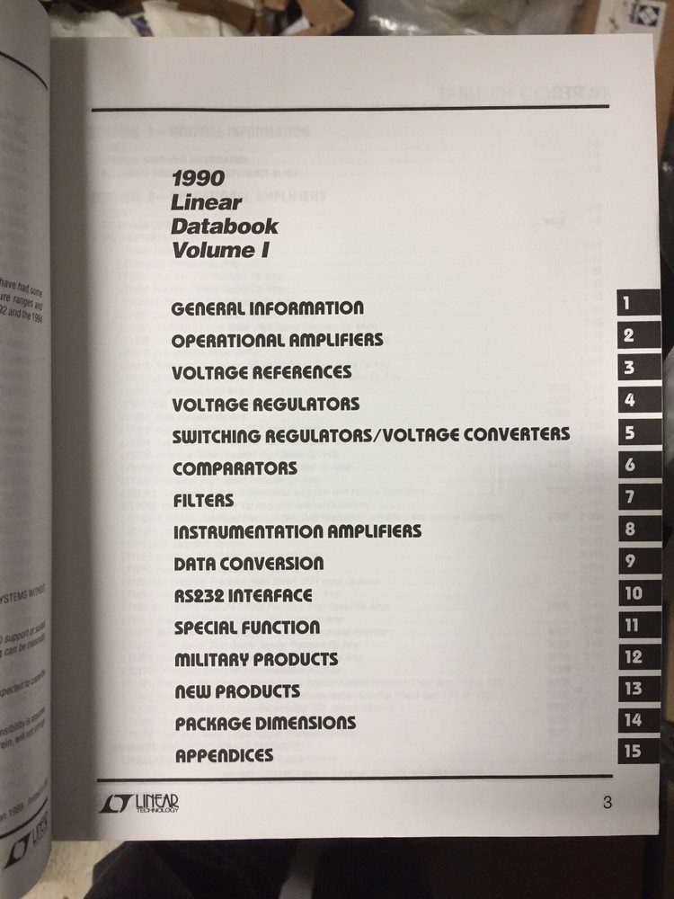 Data Book = Linear Technology 6 Volume Data /Applications Library - 1990's = Lot