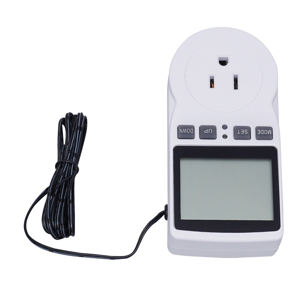 Digital Thermostat Outlet Plug Temperature Controller Outlet Socket 15A 1800W