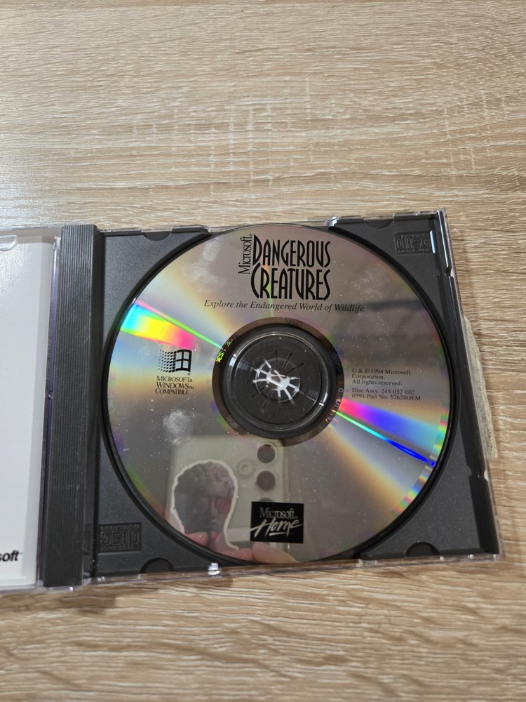 Microsoft Windows Dangerous Creatures Explore Endangered Wildlife CD With Manual