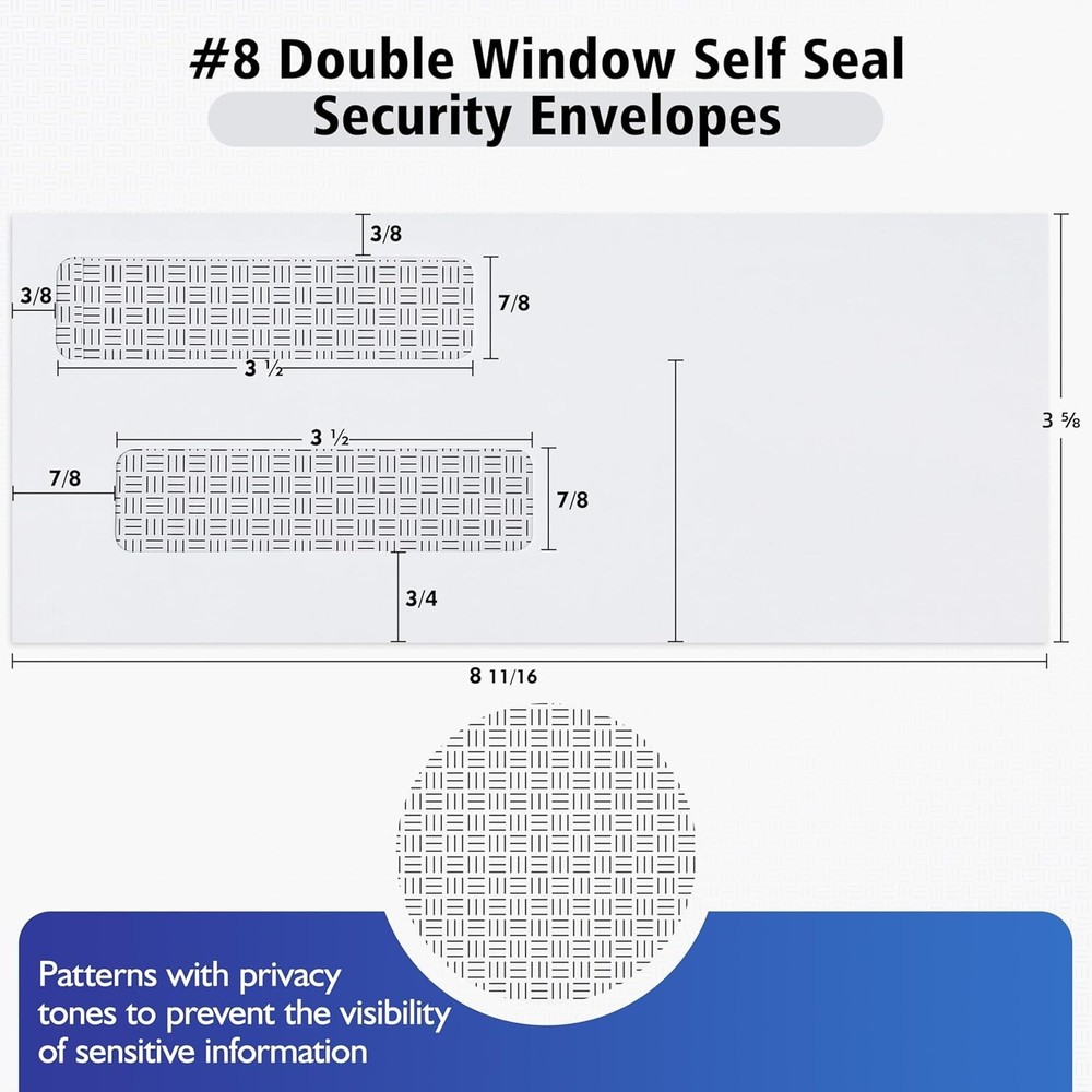 Protective Double Window Self-Seal Envelopes - 70 Count for Secure Mailings