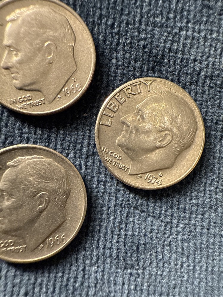 10 USA Silver Coins bundle 1966 - 1977