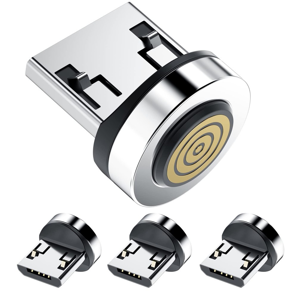 Ankndo Magnetic Phone Cable Adapter [4-Pack] Connector Tip Micro USB