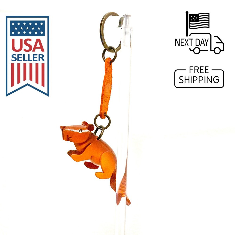 Beaver Handmade Leather Keyring