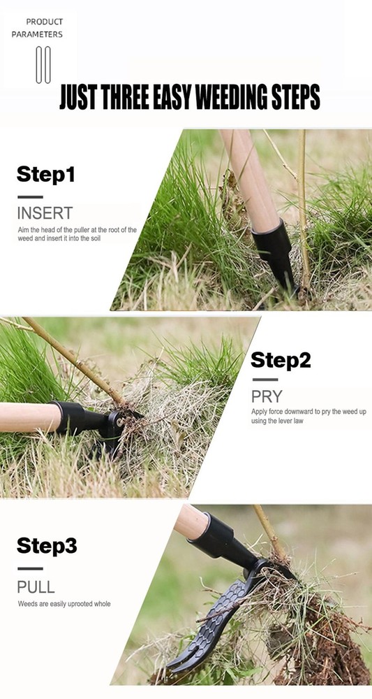Stand Up Weed Puller Claw Tool Garden Root Remover Foot Pedal Digging Tool