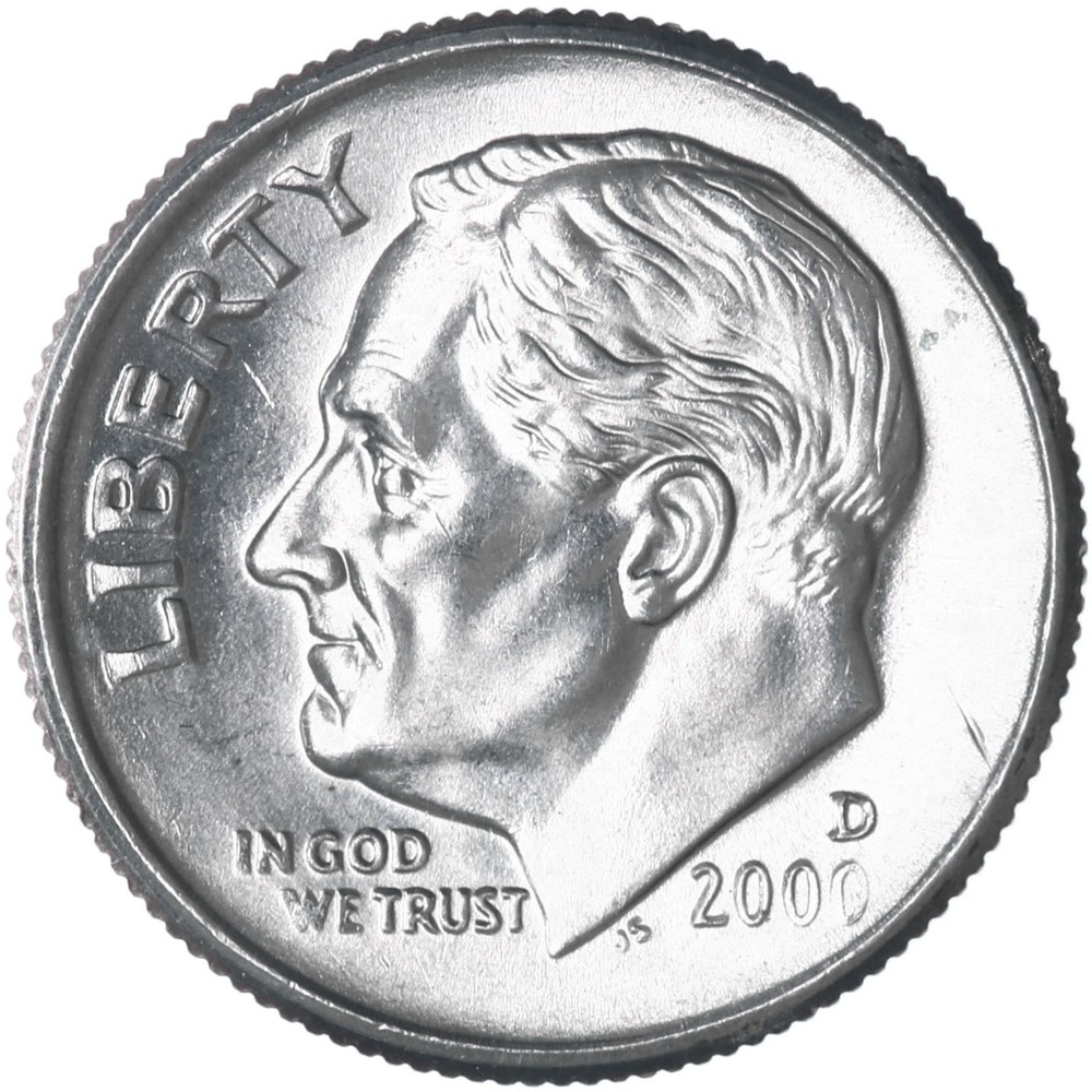 2000 D Roosevelt Dime BU US Coin