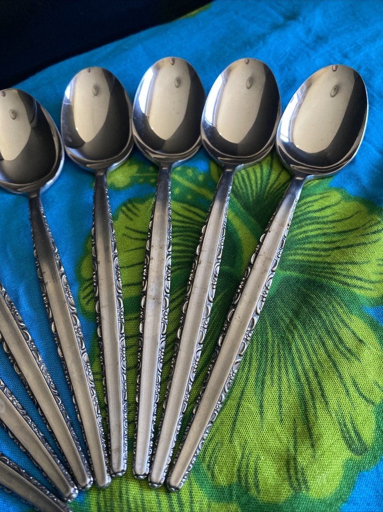 8 Vintage Ekco Eterna ENDOWMENT Stainless Flatware Japan