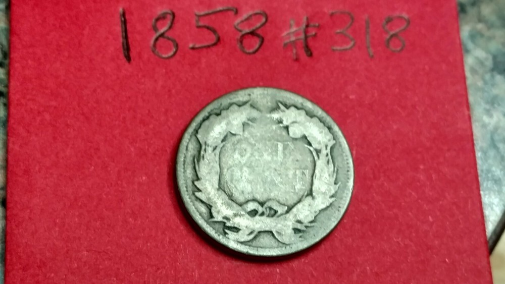 1858 - US Flying Eagle Cent Penny #318