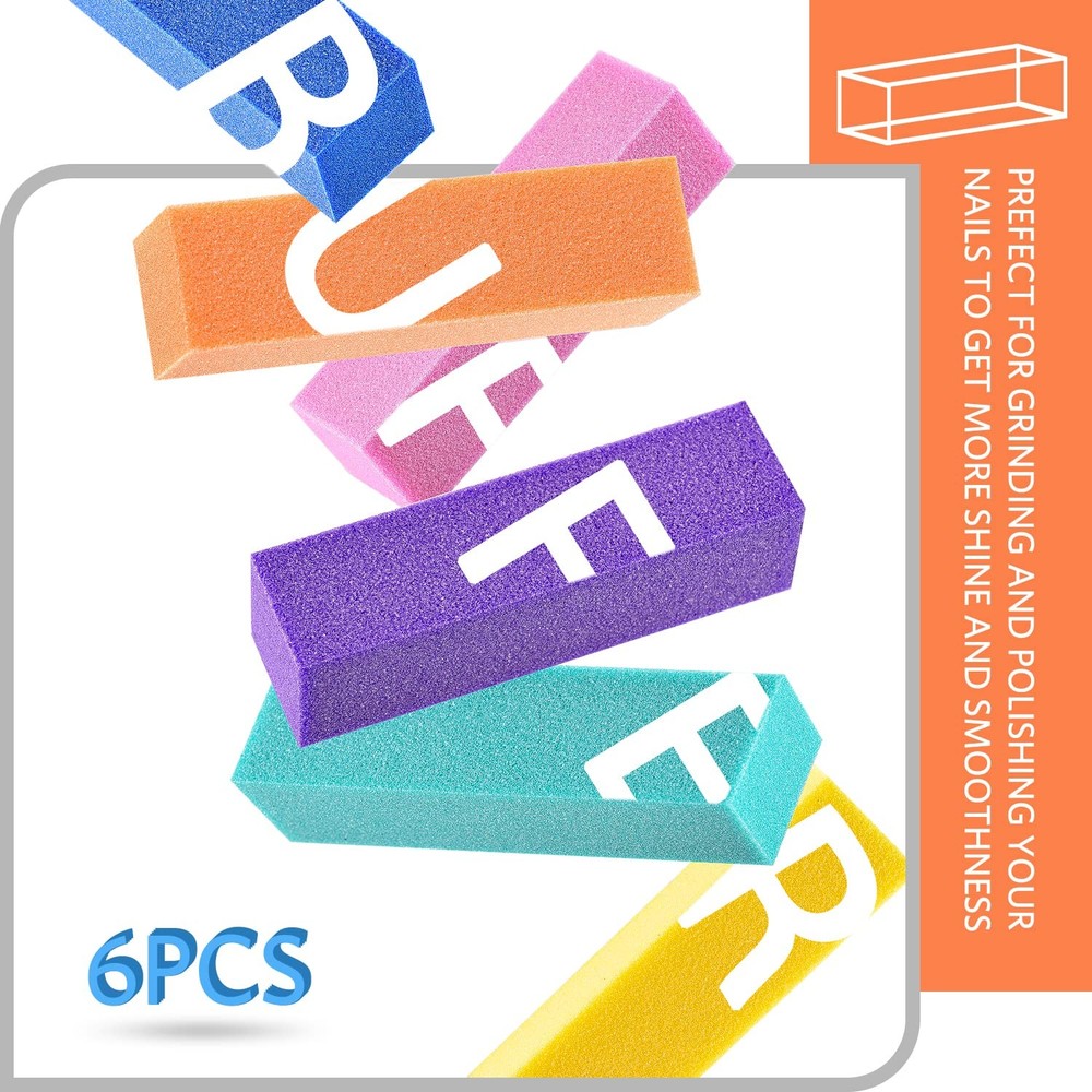 Nail Files and Buffers, Professional Manicure Tools Kit Rectangular Art Care