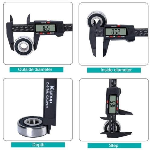 Digital Caliper, Caliper Measuring Tool with LCD Screen, 150mm Black