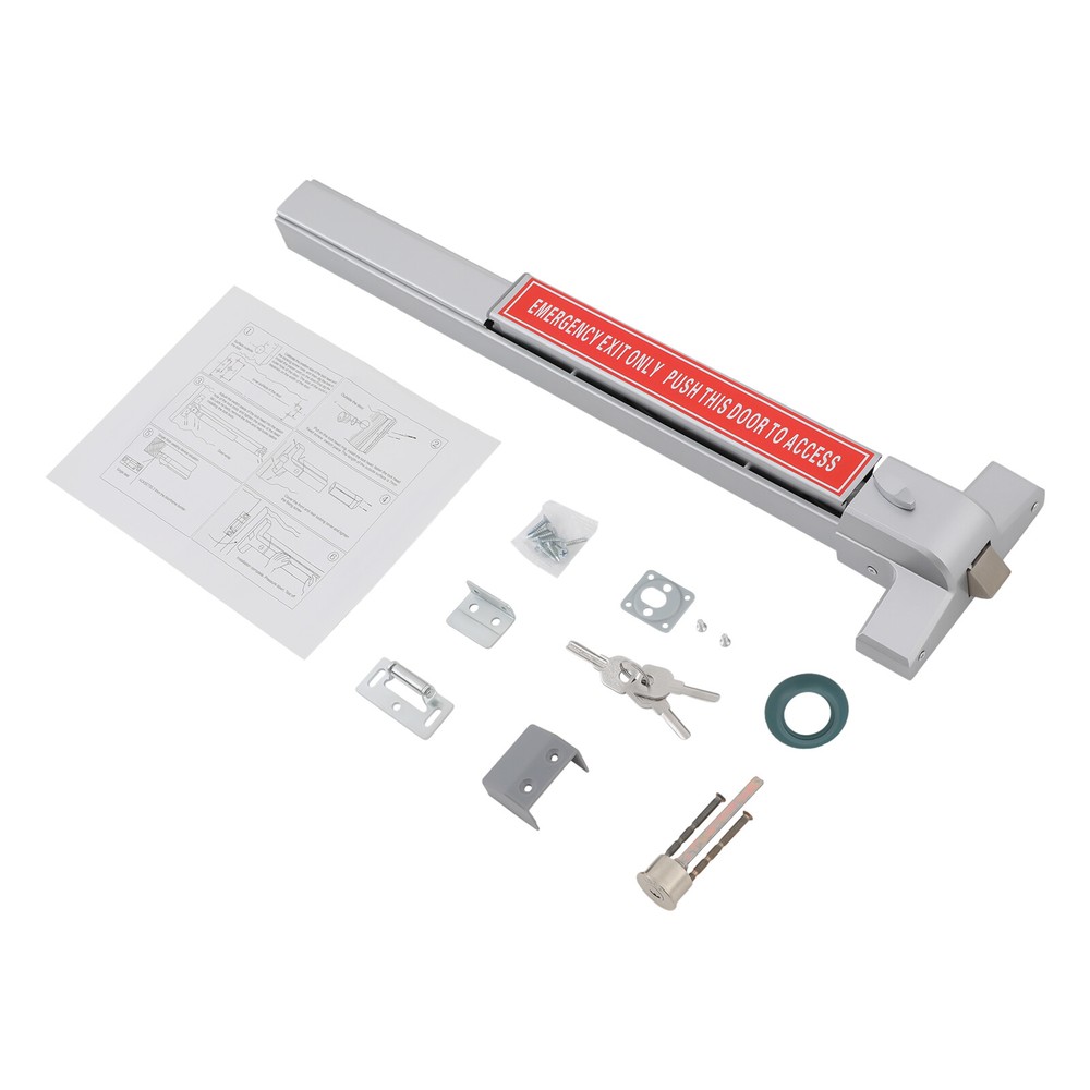 Safety Exit Lock Emergency Exit Device Door Push Bar Hardware Latches 25.59 inch