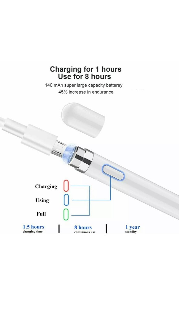 N-PEN - Penna touch capacitiva punta fine universale per iPad tablet PC