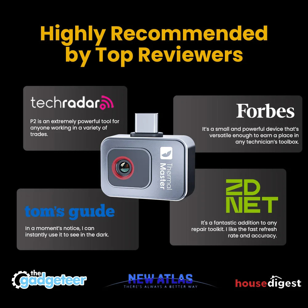 P2 Thermal Imaging Camera for Android Phone 512×384 Resolution 600℃ Temp Range