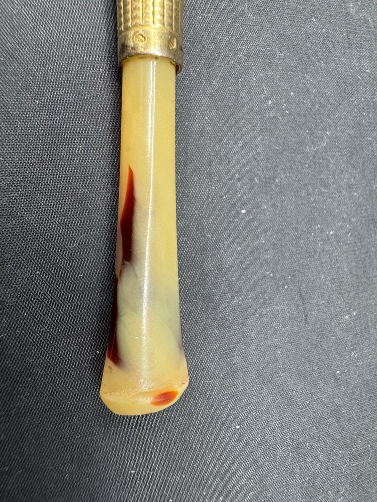 Vintage Sterling Silver Bakelite Cigarette Holder, 2 7/8"