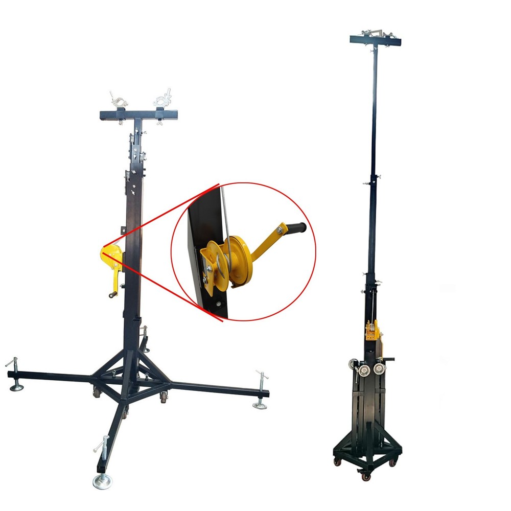 2pcs Lighting Crank Stand 19ft Triangle Stage Lighting Truss System 440lbs/pc