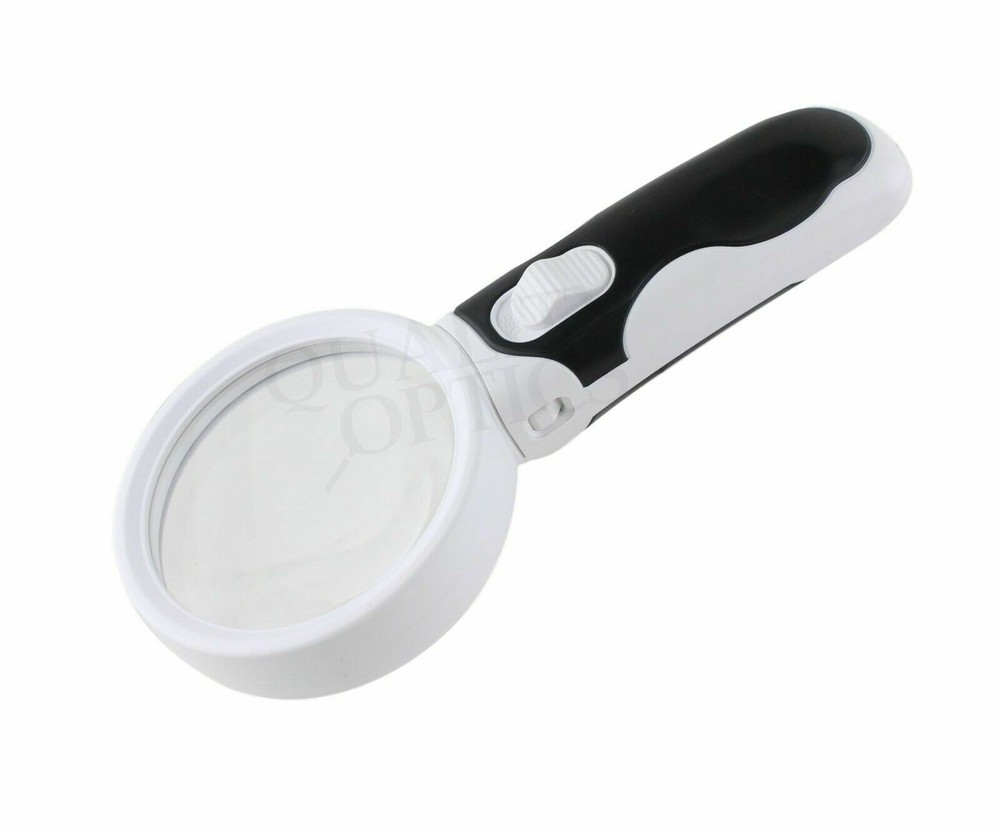 Quality Optics® Easy Grip Illuminated Hand Magnifier 4pc Interchangeable LED