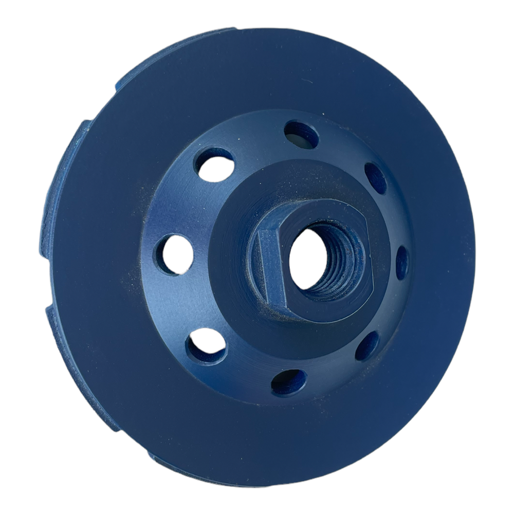 3 Pack 4" Diamond Double Row Cup Wheel Disc for Grinding Concrete Angle Grinders