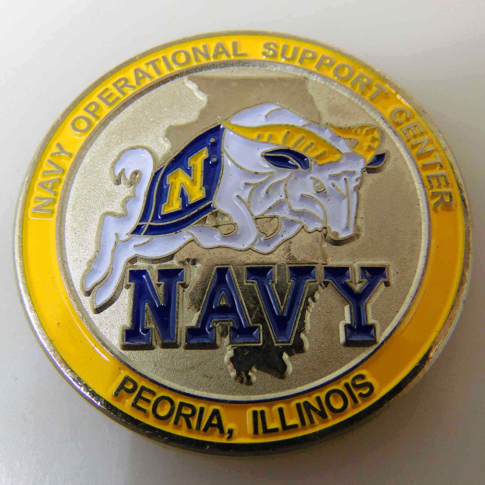 NAVY OPERATIONAL SUPPORT CENTER PEORIA ILLINOIS CHALLENGE COIN