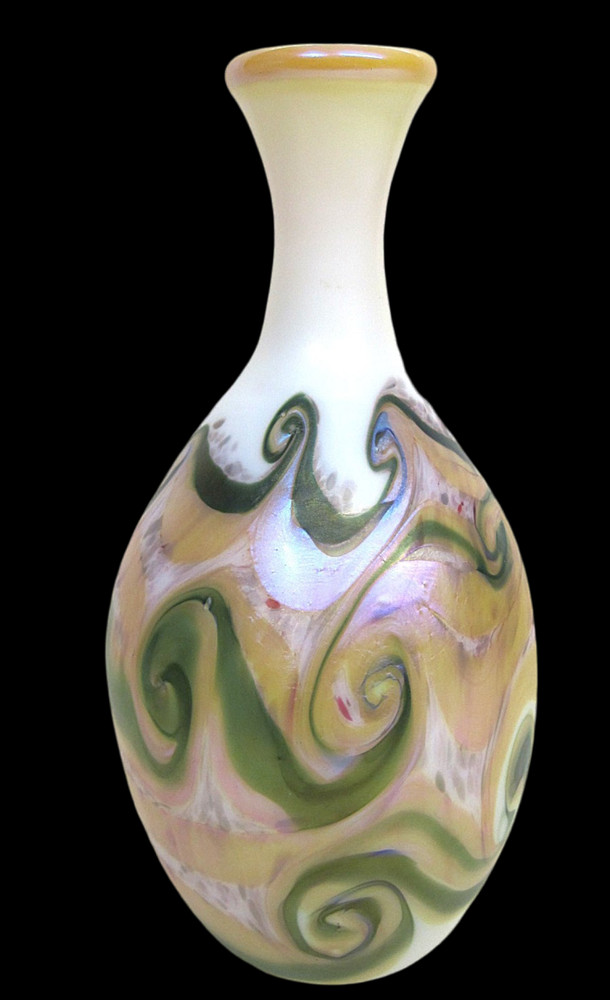 Lundberg Studios 11 ½” King Tut vase marked “LS-90”