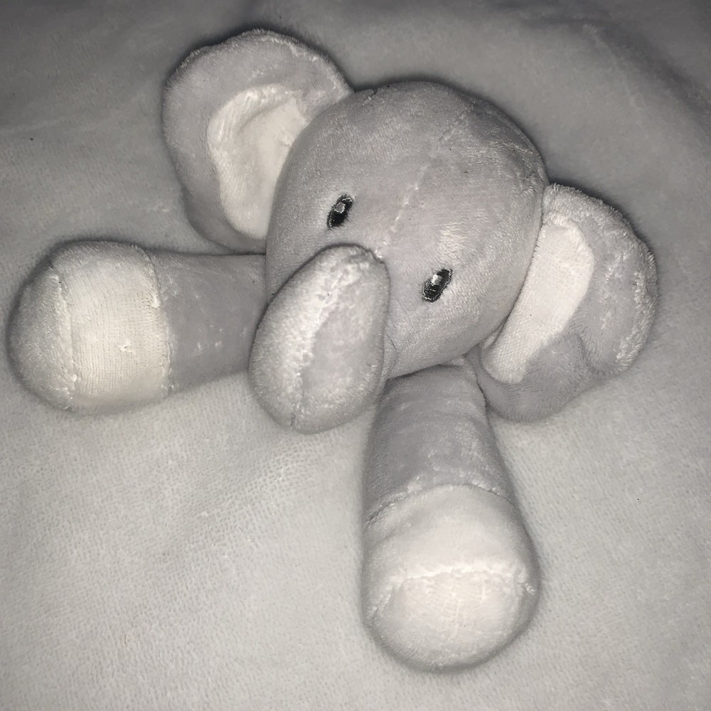 Blankets & Beyond Elephant Comforter White/Grey