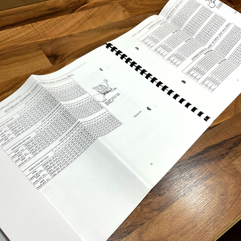 Owners Operators Manual for Case IH 5300 Grain Drill Includes Setup Rate Charts