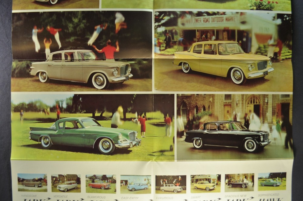 1961 Studebaker Brochure Folder Hawk Lark Deluxe Regal Excellent Original 61